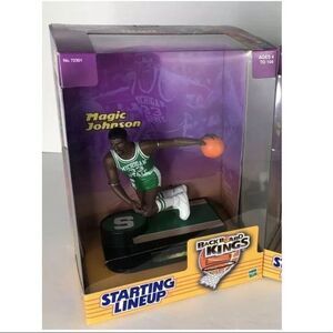 VTG ‘99 Magic Johnson Starting Lineup Backboard Kings Michigan St NEW